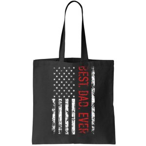 Best Dad Ever Us American Flag Gift For FatherS Day Tote Bag