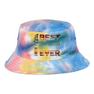 Best Dad Ever Guitar Chords Guitarist Father DAD US Flag Tie Dye Newport Bucket Hat