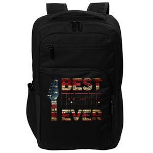 Best Dad Ever Guitar Chords Guitarist Father DAD US Flag Impact Tech Backpack