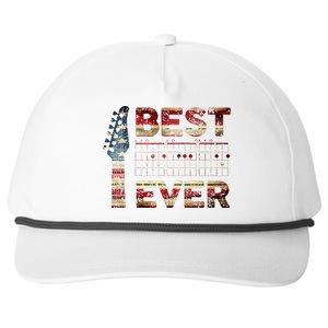 Best Dad Ever Guitar Chords Guitarist Father DAD US Flag Snapback Five-Panel Rope Hat