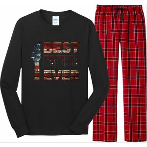 Best Dad Ever Guitar Chords Guitarist Father DAD US Flag Long Sleeve Pajama Set