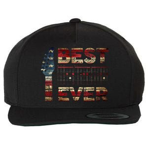 Best Dad Ever Guitar Chords Guitarist Father DAD US Flag Wool Snapback Cap