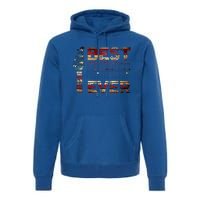 Best Dad Ever Guitar Chords Guitarist Father DAD US Flag Premium Hoodie