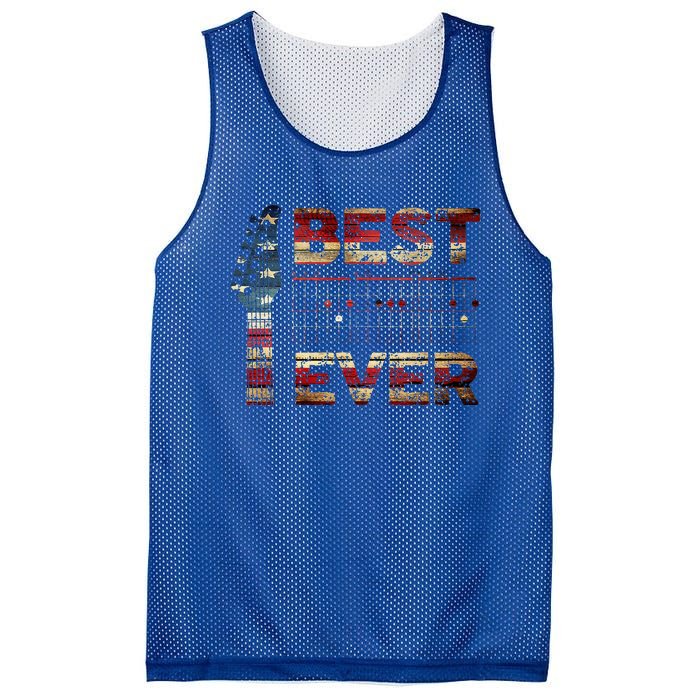 Best Dad Ever Guitar Chords Guitarist Father DAD US Flag Mesh Reversible Basketball Jersey Tank