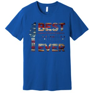 Best Dad Ever Guitar Chords Guitarist Father DAD US Flag Premium T-Shirt