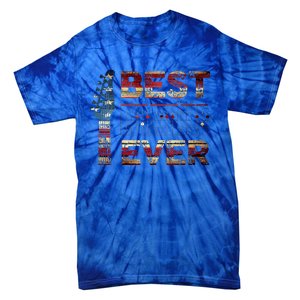 Best Dad Ever Guitar Chords Guitarist Father DAD US Flag Tie-Dye T-Shirt