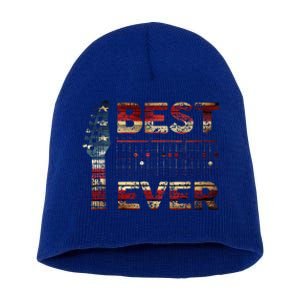 Best Dad Ever Guitar Chords Guitarist Father DAD US Flag Short Acrylic Beanie