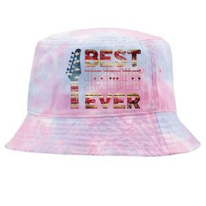 Best Dad Ever Guitar Chords Guitarist Father DAD US Flag Tie-Dyed Bucket Hat