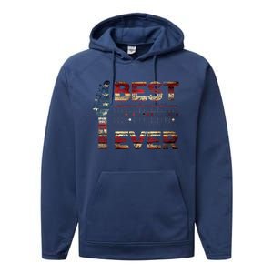 Best Dad Ever Guitar Chords Guitarist Father DAD US Flag Performance Fleece Hoodie