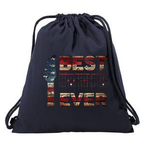 Best Dad Ever Guitar Chords Guitarist Father DAD US Flag Drawstring Bag