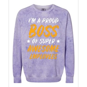 Boss Day Employee Appreciation Office Gift Women Colorblast Crewneck Sweatshirt