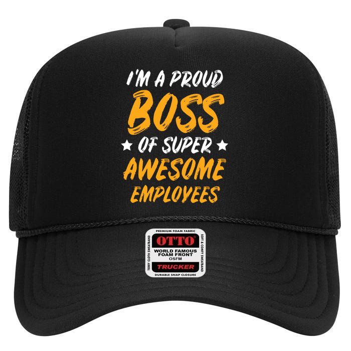 Boss Day Employee Appreciation Office Gift Women High Crown Mesh Back Trucker Hat