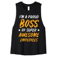 Boss Day Employee Appreciation Office Gift Women Women's Racerback Cropped Tank