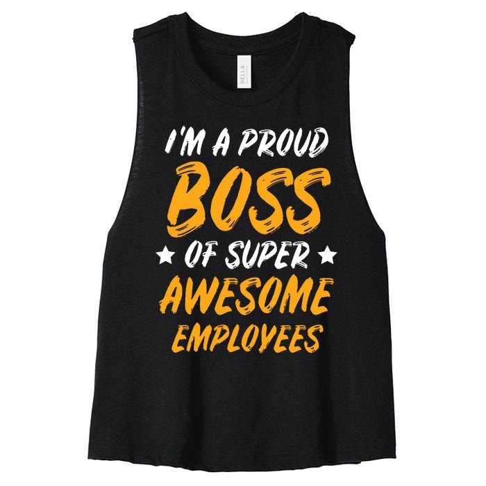 Boss Day Employee Appreciation Office Gift Women Women's Racerback Cropped Tank