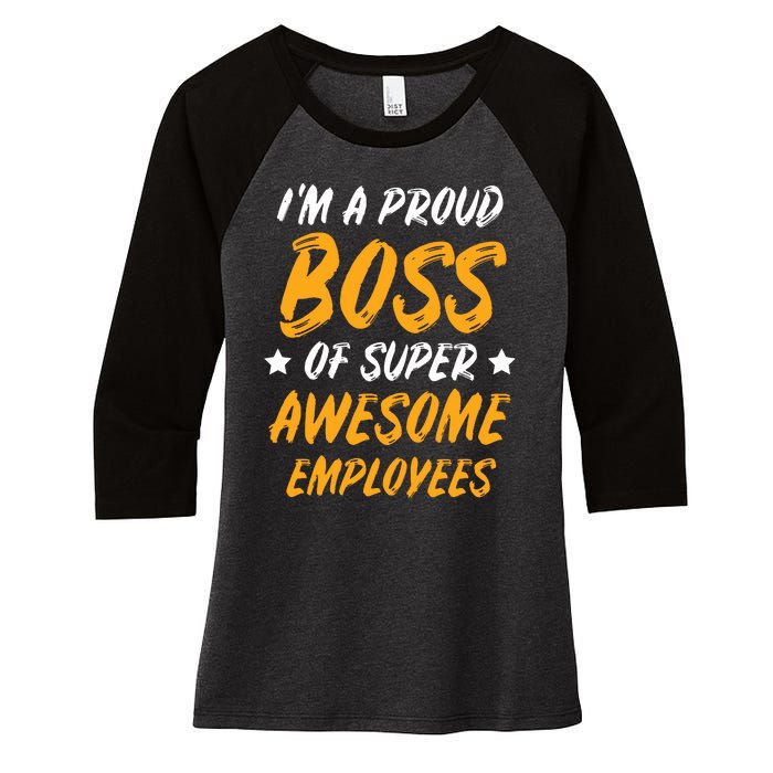 Boss Day Employee Appreciation Office Gift Women Women's Tri-Blend 3/4-Sleeve Raglan Shirt