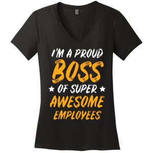 Boss Day Employee Appreciation Office Gift Women Women's V-Neck T-Shirt