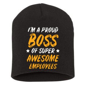 Boss Day Employee Appreciation Office Gift Women Short Acrylic Beanie