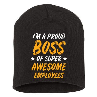 Boss Day Employee Appreciation Office Gift Women Short Acrylic Beanie