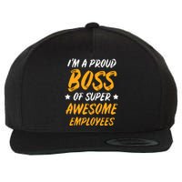 Boss Day Employee Appreciation Office Gift Women Wool Snapback Cap