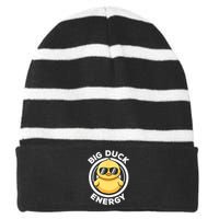 Big Duck Energy Duck Cute Funny Striped Beanie with Solid Band