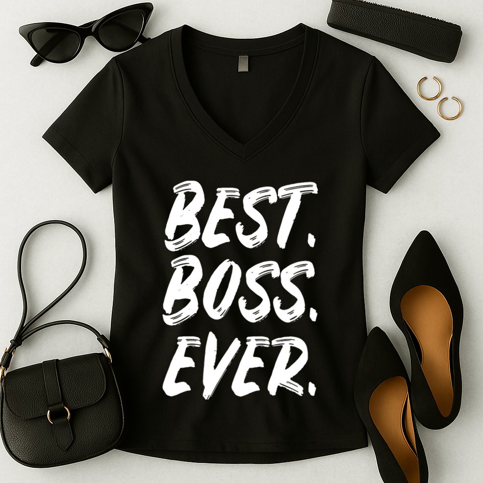 Boss Day Employee Appreciation Office Gift Women Women's V-Neck T-Shirt