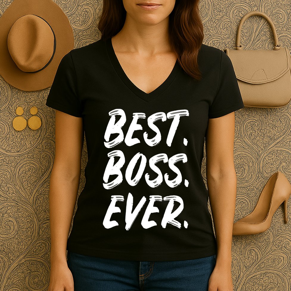Boss Day Employee Appreciation Office Gift Women Women's V-Neck T-Shirt