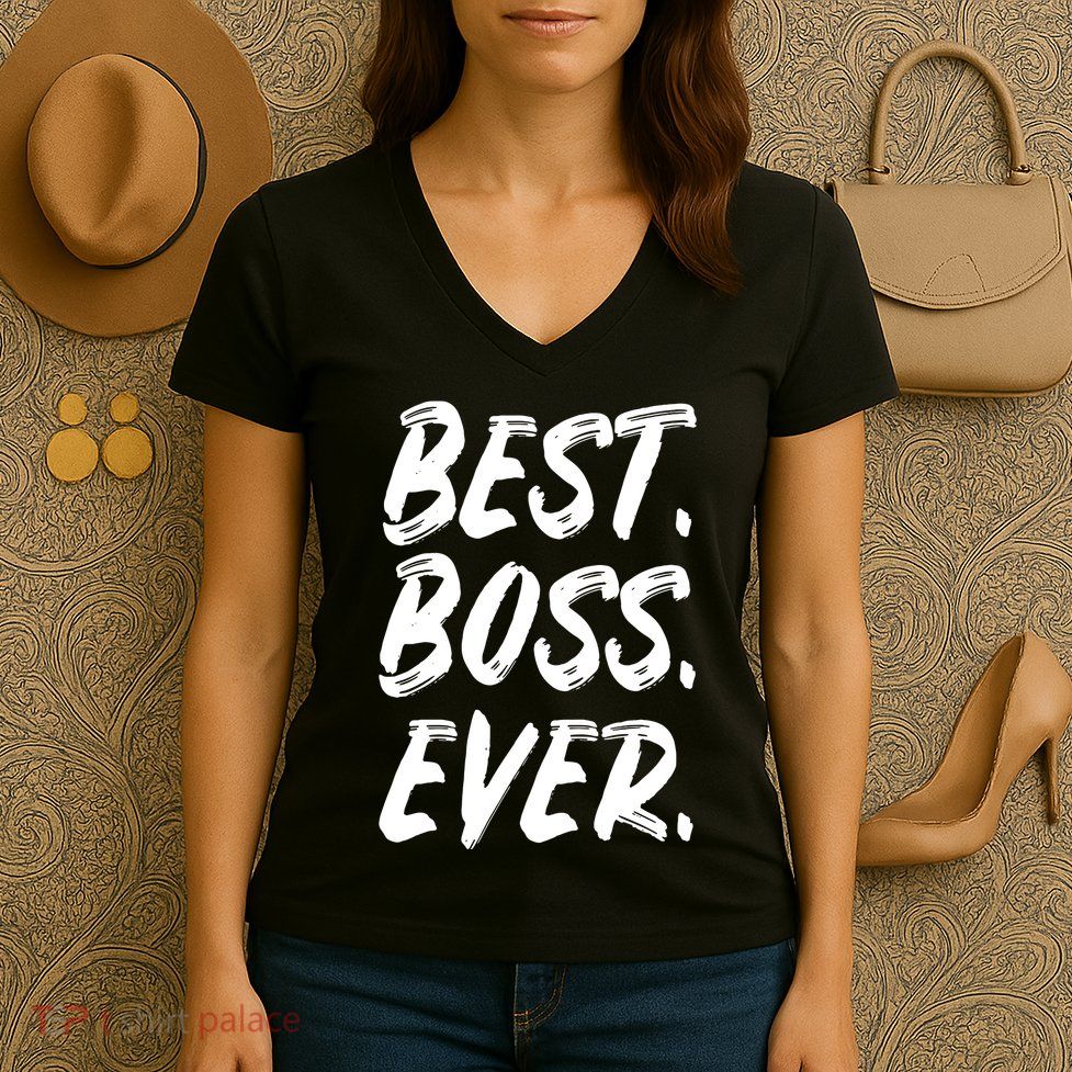 Boss Day Employee Appreciation Office Gift Women Women's V-Neck T-Shirt