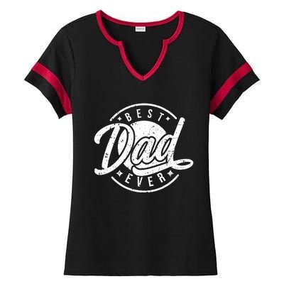 Best Dad Ever Ladies Halftime Notch Neck Tee