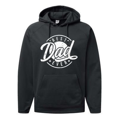 Best Dad Ever Performance Fleece Hoodie