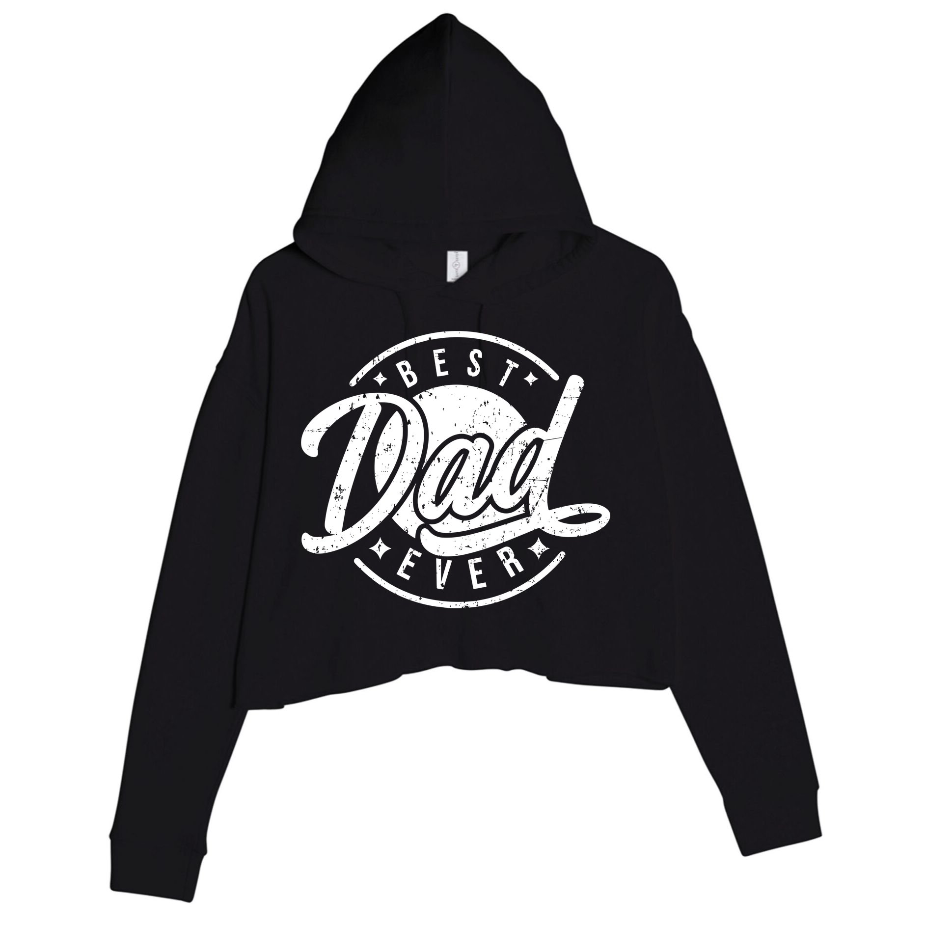 Best Dad Ever Crop Fleece Hoodie