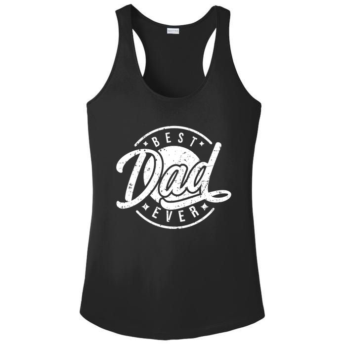 Best Dad Ever Ladies PosiCharge Competitor Racerback Tank