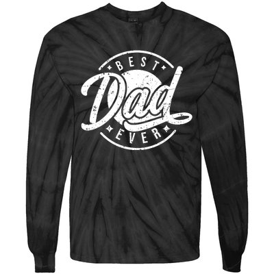 Best Dad Ever Tie-Dye Long Sleeve Shirt