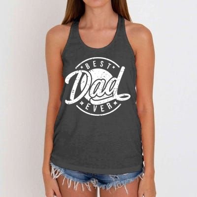 Best Dad Ever Women's Knotted Racerback Tank