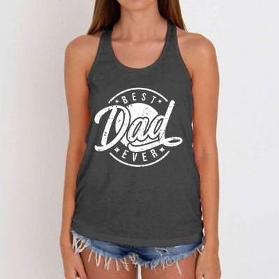 Best Dad Ever Women's Knotted Racerback Tank