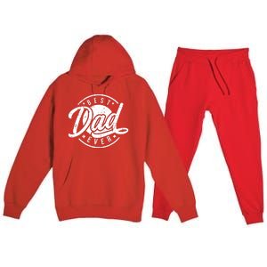 Best Dad Ever Premium Hooded Sweatsuit Set