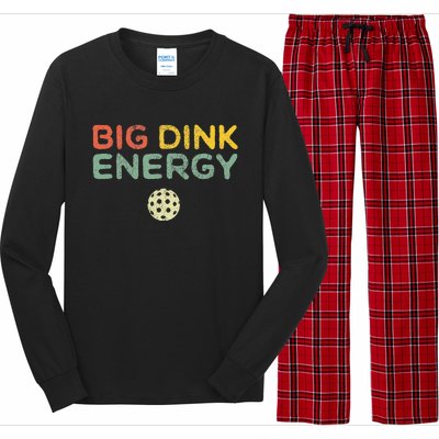 Big Dink Energy Pickleball Funny Pickle Ball Lover Retro Long Sleeve Pajama Set