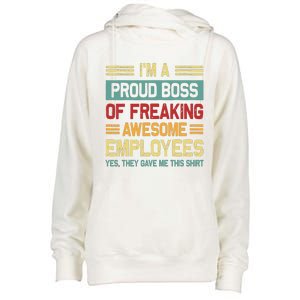 Boss Day Employee Appreciation Office Women Funny Boss Womens Funnel Neck Pullover Hood