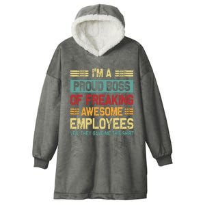 Boss Day Employee Appreciation Office Women Funny Boss Hooded Wearable Blanket