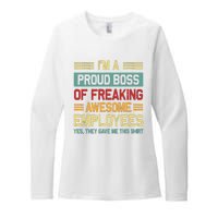 Boss Day Employee Appreciation Office Women Funny Boss Womens CVC Long Sleeve Shirt