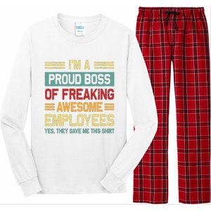 Boss Day Employee Appreciation Office Women Funny Boss Long Sleeve Pajama Set