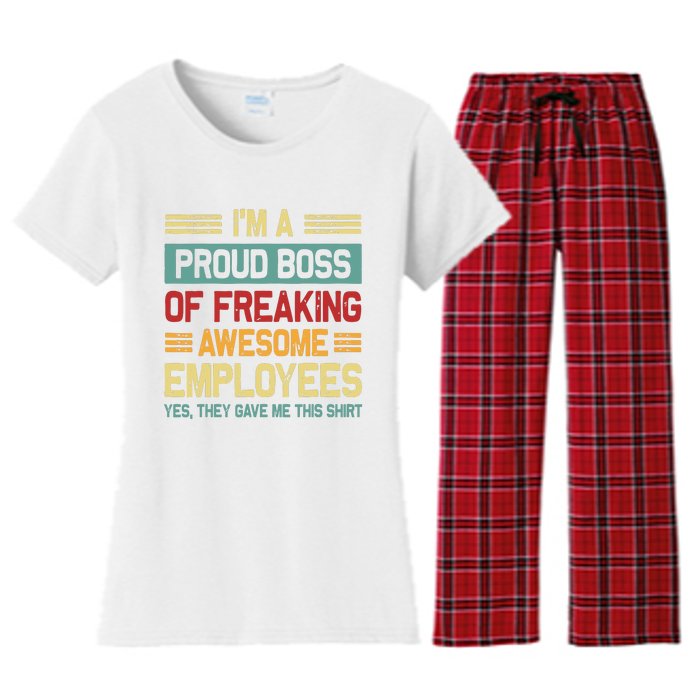 Boss Day Employee Appreciation Office Women Funny Boss Women's Flannel Pajama Set