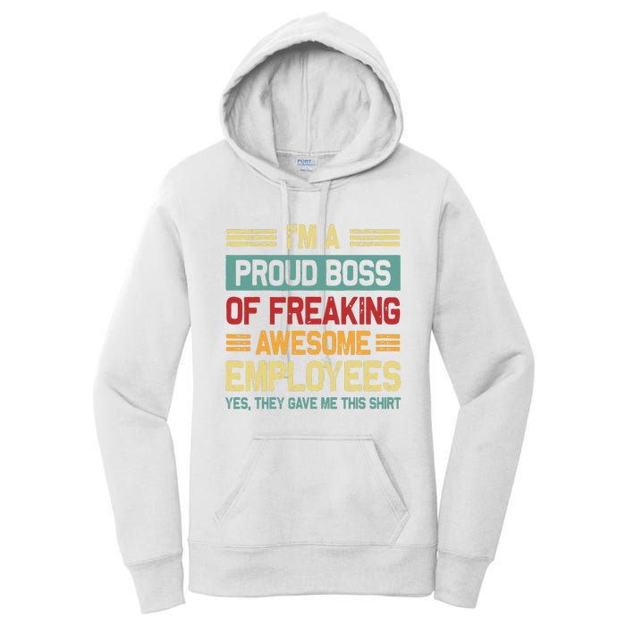 Boss Day Employee Appreciation Office Women Funny Boss Women's Pullover Hoodie