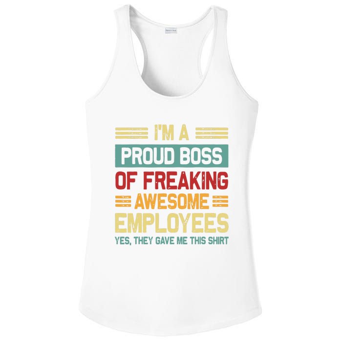 Boss Day Employee Appreciation Office Women Funny Boss Ladies PosiCharge Competitor Racerback Tank