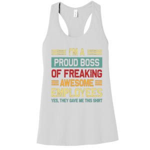 Boss Day Employee Appreciation Office Women Funny Boss Women's Racerback Tank