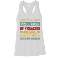 Boss Day Employee Appreciation Office Women Funny Boss Women's Racerback Tank