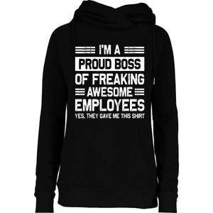 Boss Day Employee Appreciation Office Women Funny Boss Womens Funnel Neck Pullover Hood