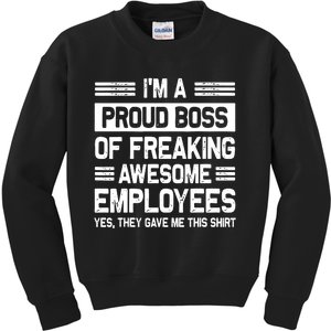 Boss Day Employee Appreciation Office Women Funny Boss Kids Sweatshirt