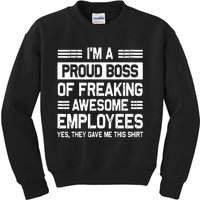 Boss Day Employee Appreciation Office Women Funny Boss Kids Sweatshirt