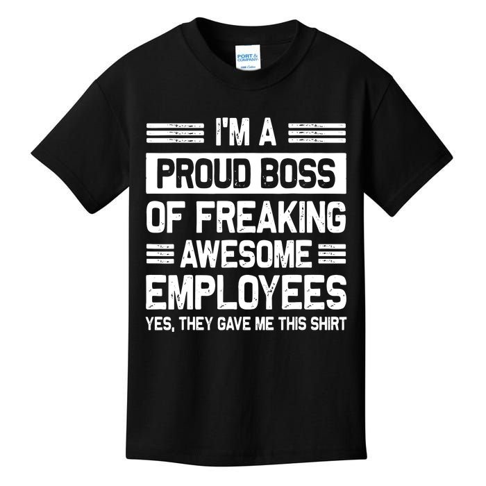 Boss Day Employee Appreciation Office Women Funny Boss Kids T-Shirt