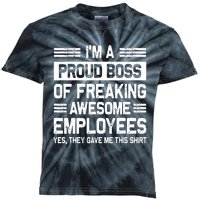 Boss Day Employee Appreciation Office Women Funny Boss Kids Tie-Dye T-Shirt